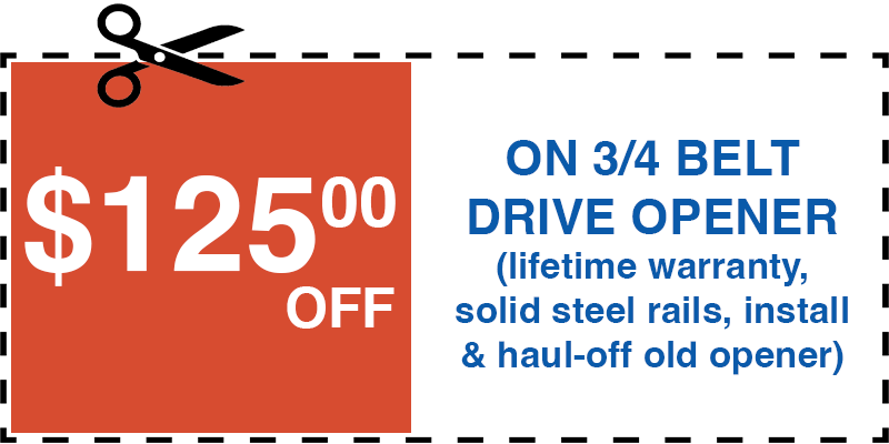 125 off garage door opener